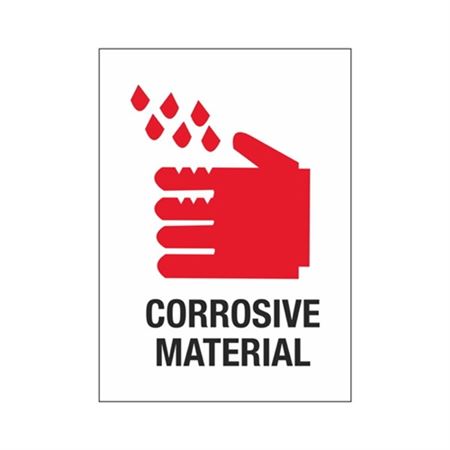 Corrosive Material 10" x 14" Sign